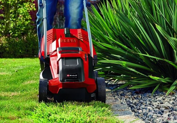 Газонокосарка акумуляторна Einhell PXC GE-CM 18/32 Li 18В 32см 25л 30-70мм 8.5кг без АКБ та ЗП