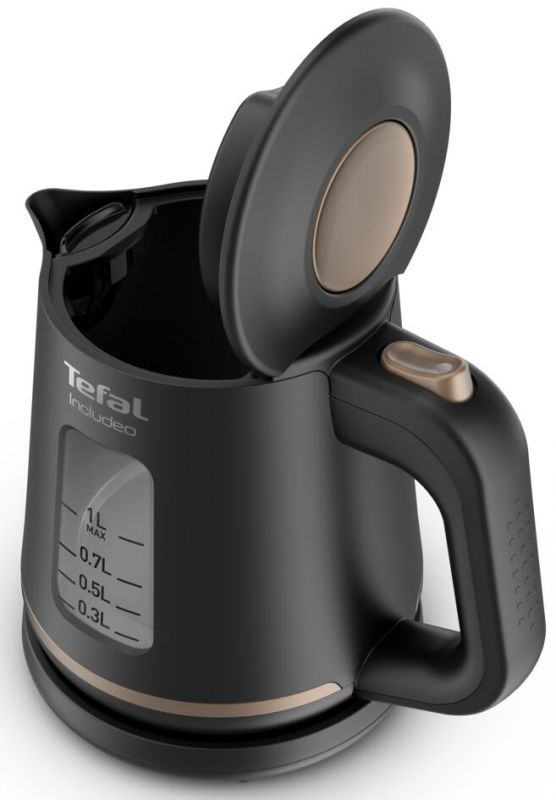 Електрочайник Tefal Includeo 1л, пластик, чорний