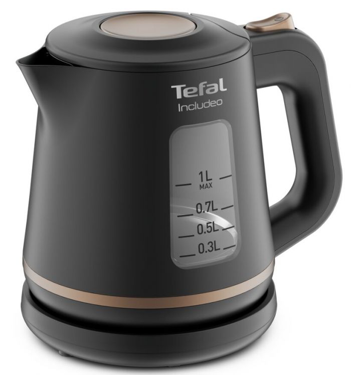 Електрочайник Tefal Includeo 1л, пластик, чорний
