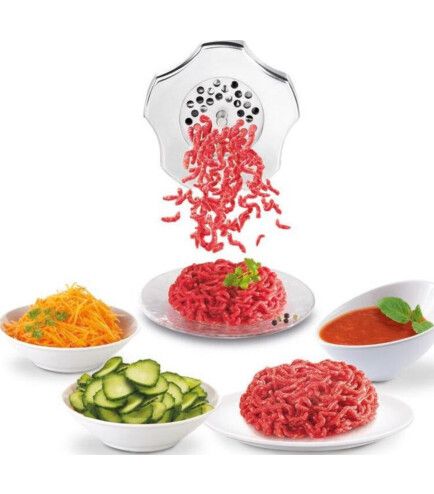 М'ясорубка Tefal HVB Plus, 2000Вт, 2.6кг/хв, 3 решітки, насадка для ковбас, кеббе, томатів, 5 терок, пластик/метал, чорний