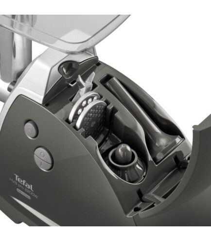 М'ясорубка Tefal HV8 Successor, 2200Вт, 4.5кг/хв, 3 решітки, насадка для ковбас, кеббе, 4 терки, пластик/метал, чорний