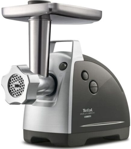 М'ясорубка Tefal HV8 Successor, 2200Вт, 4.5кг/хв, 3 решітки, насадка для ковбас, кеббе, 4 терки, пластик/метал, чорний