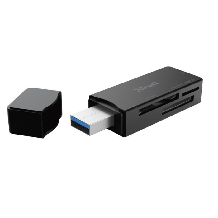 Кардрідер Trust Nanga USB-A 3.2 > SD/microSD/MS/MSPRO/ммC/M2, чорний