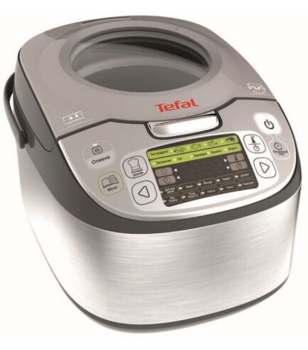 Мультиварка Tefal Fuzzy Logic, 750Вт, чаша-5л, електронне керув., пластик, сірий