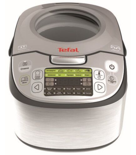 Мультиварка Tefal Fuzzy Logic, 750Вт, чаша-5л, електронне керув., пластик, сірий