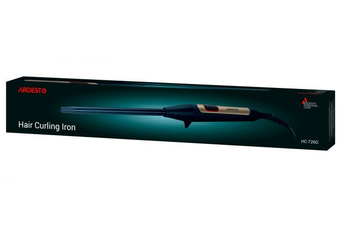Плойка Ardesto HC-726G, 35Вт, D -13mm, >200С, для афрокудрів, кераміка, чорний