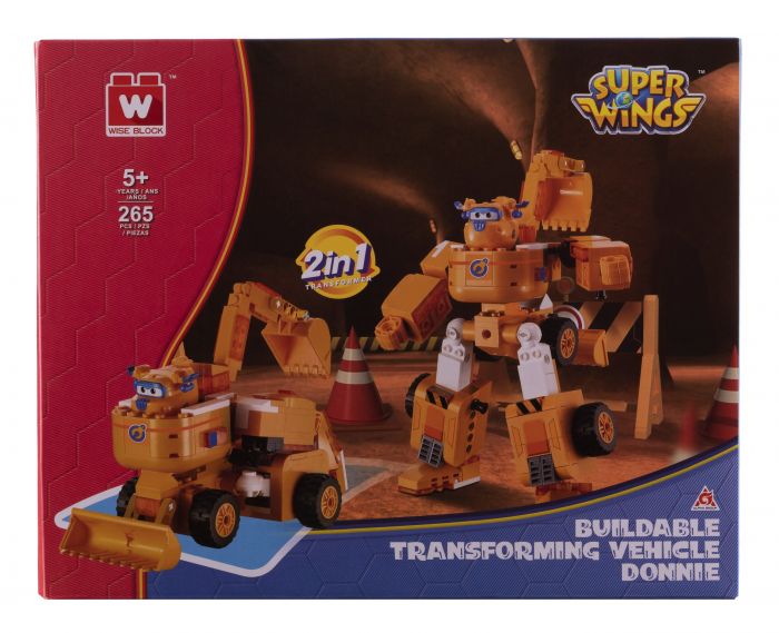 Конструктор-трансформер Super Wings Small Blocks 2в1 Buildable Transforming Vehicle Донні (Donnie)