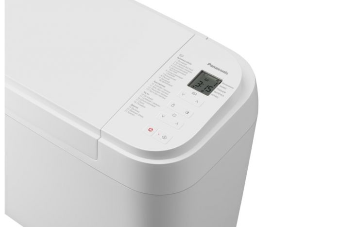 Хлібопічка Panasonic 550Вт, програм-21, макс.вага -1.25кг, форма-прямокутник, пластик, білий