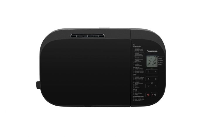 Хлібопічка Panasonic 550Вт, програм-30, макс.ваг -1.25кг, форма-прямокутник, метал, чорний