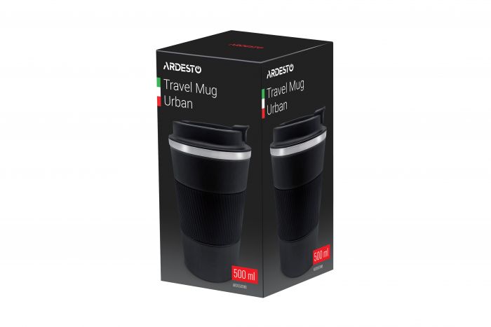 Термокухоль ARDESTO Urban, 500мл, нержавіюча сталь, чорний