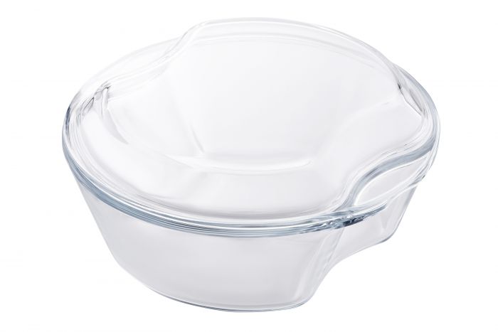Форма для запікання з кришкою Ardesto Black Mars, 20.6х20.6х9.9см, боросилікатне скло, кругла, прозорий