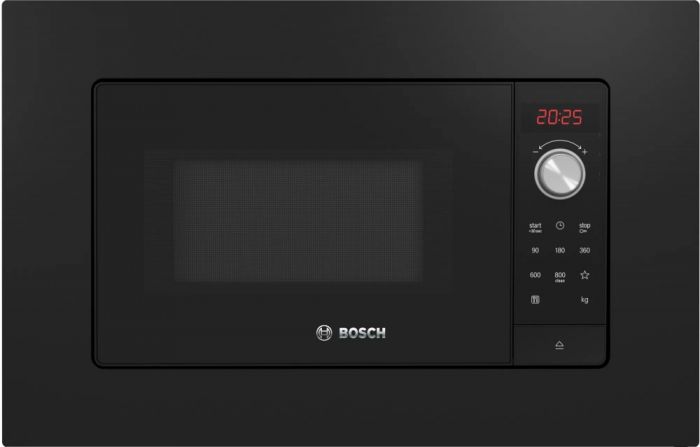 Мікрохвильова піч Bosch вбудована, 20л, електр. керув., 800Вт, дисплей, чорний