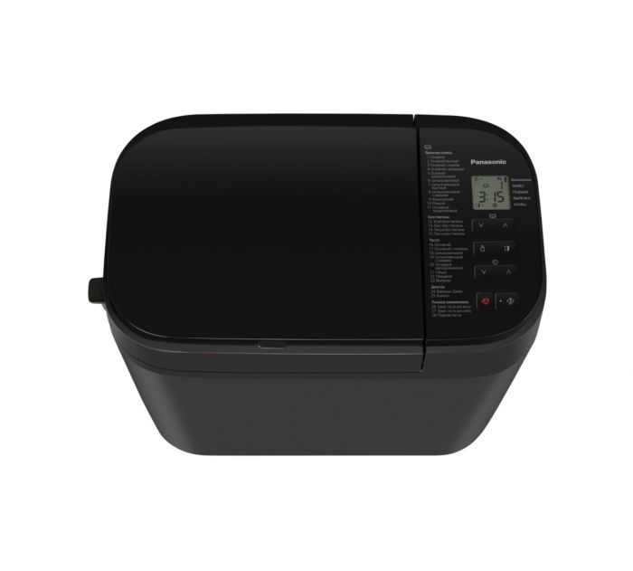 Хлібопічка Panasonic 550Вт, програм-28, макс.вага -1.25кг, форма-прямокутник, пластик, чорний
