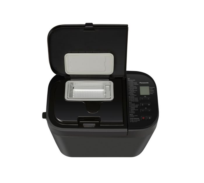 Хлібопічка Panasonic 550Вт, програм-28, макс.вага -1.25кг, форма-прямокутник, пластик, чорний