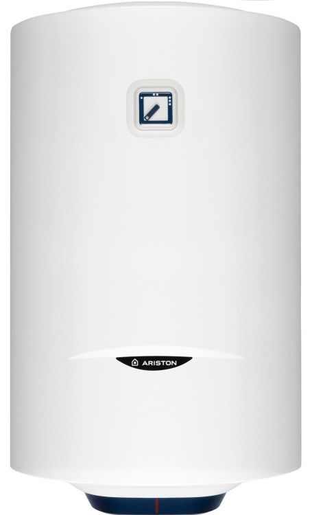 Водонагрівач електр. Ariston круглий BLU1 R PL DRY, 80л, 1,5кВт, сухий тен, мех. кер-ння, C, Італія, білий
