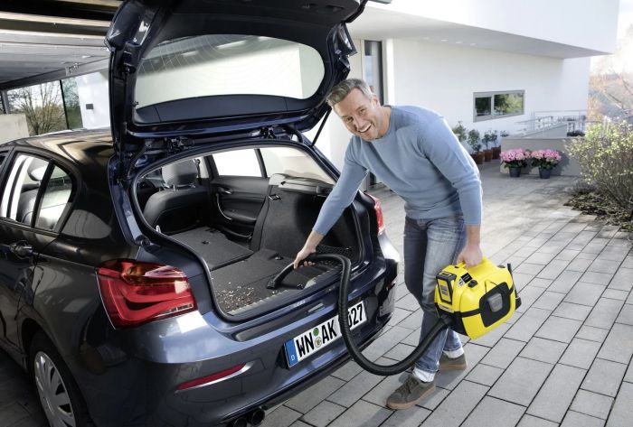 Пилосос професійний Karcher WD 1 Compact Battery, 18В, контейнер 7л, 3.14кг, без АКБ та ЗП