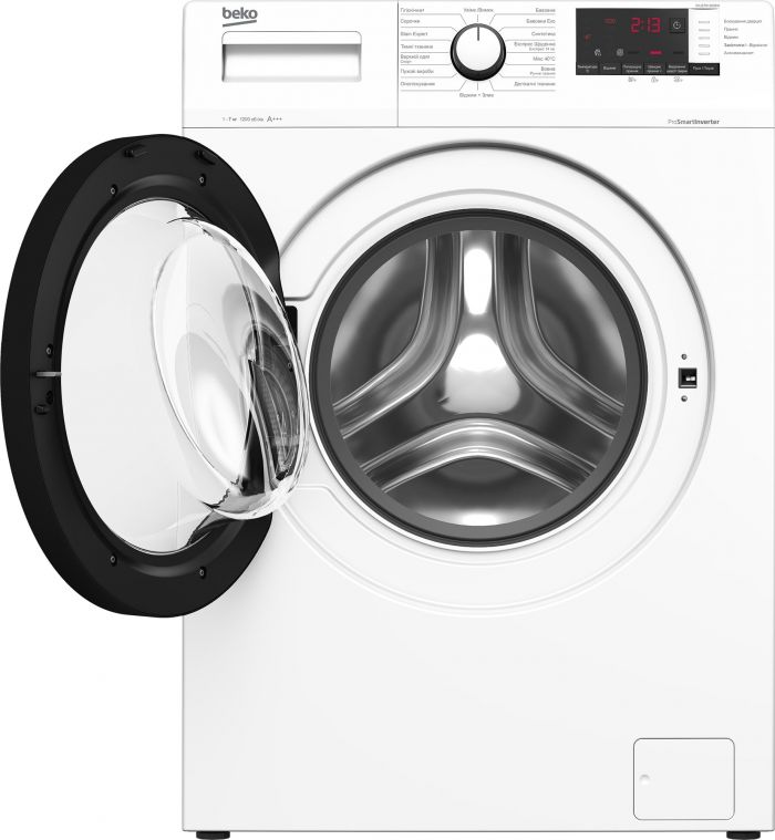 Пральна машина Beko фронтальна, 7кг, 1200, A+++, 45см, дисплей, SMART, інвертор, білий