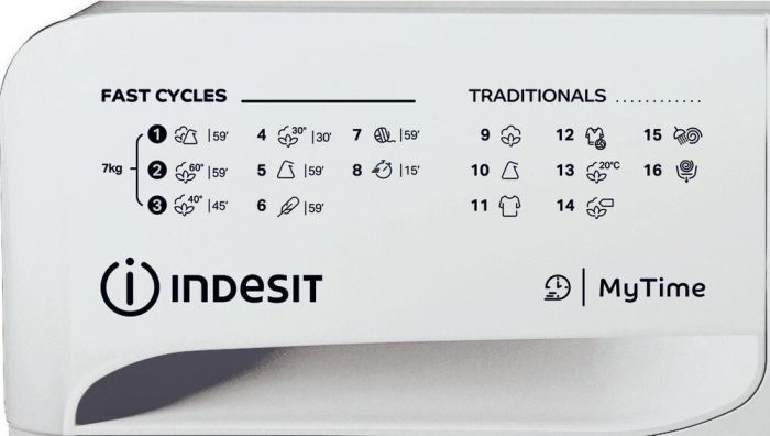 Пральна машина Indesit фронтальна, 7кг, 1200, A+++, 54см, дисплей, cріблястий