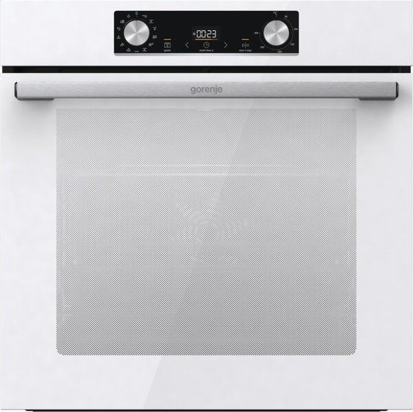 Духова шафа Gorenje електрична, 77л, A+, пара, дисплей, білий