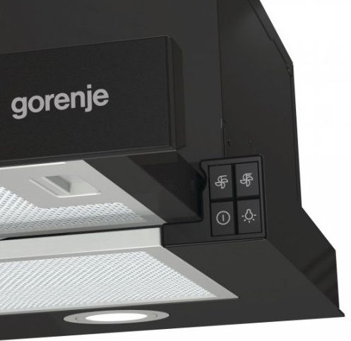 Витяжка Gorenje телескопічна, 60см, 450м.куб/год, чорний