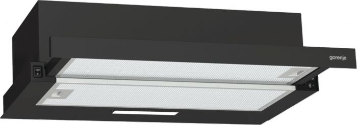 Витяжка Gorenje телескопічна, 60см, 350м.куб/год, чорний