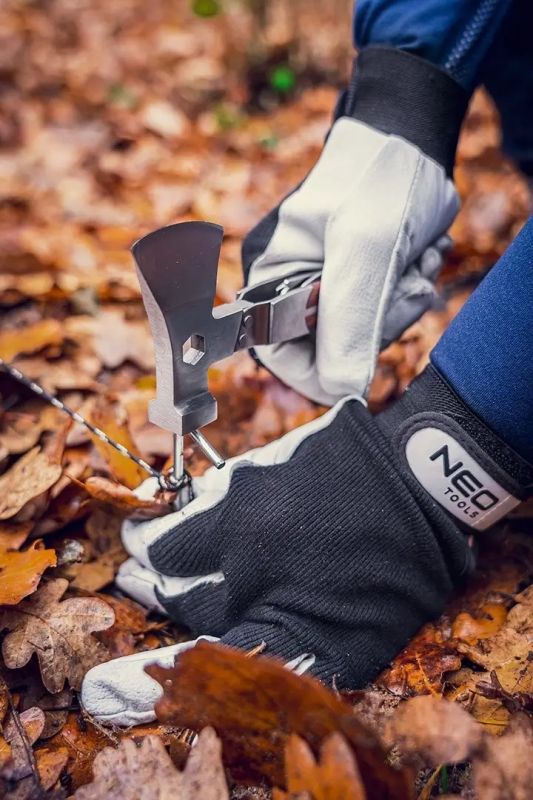 Мультитул Neo Tools, 11в1, молоток, сокира, гайковий ключ, рулетка, викрутка SL і PH, скребок, пила, напилок, ніж, консервний ніж, чохол