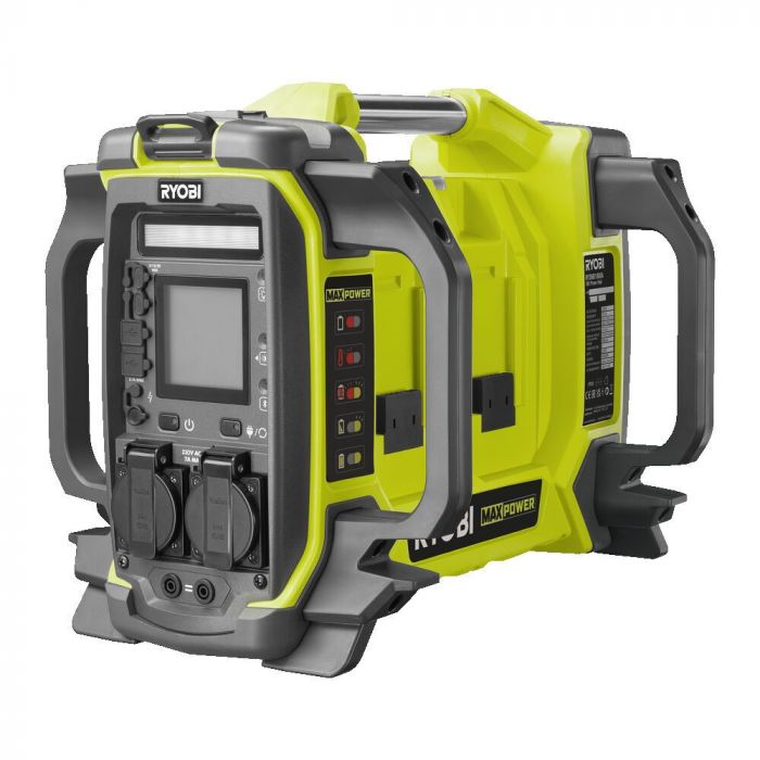 Інвертор напруги акумуляторний Ryobi Max Power RY36BI1800A-0 36В 1800/3000Вт розетка 2х220В рознім 4хUSB 2хType-C 5.66кг без АКБ та ЗП