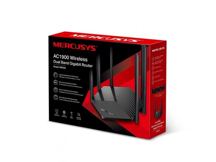 Маршрутизатор MERCUSYS MR50G AC1900, 2xGE LAN, 1xGE WAN, MESH
