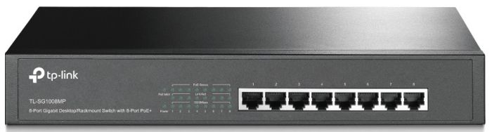 Комутатор TP-LINK TL-SG1008MP 8xGE (8xPoE), 126Вт, Некерований