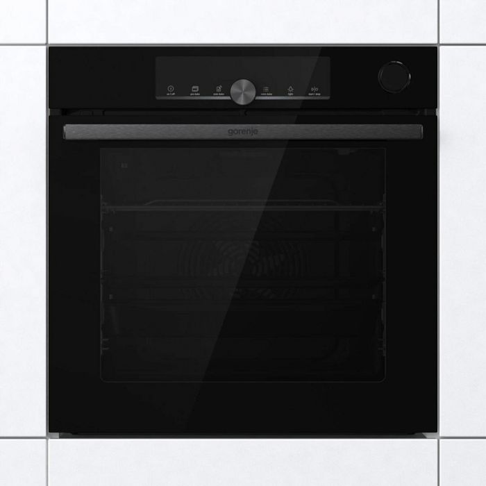 Духова шафа Gorenje електрична, 77л, A+, пара, дисплей, чорний