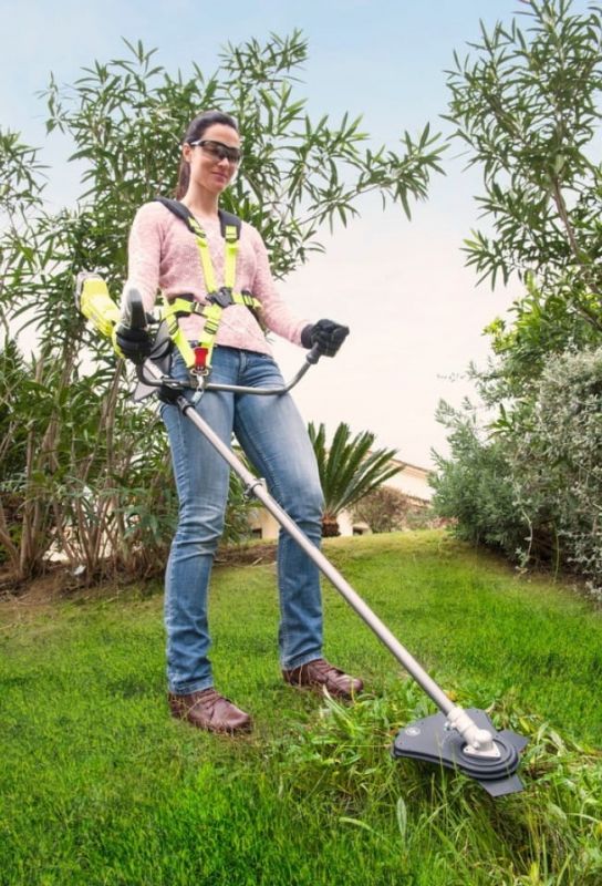 Тример садовий акумуляторний Ryobi ONE+ RBC18X20B4F 18В 20см ніж/ліска 30см 1х4А·год ергоремені Vertebrae 4.7кг