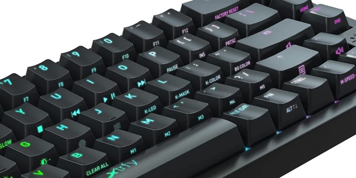 Клавіатура механічна Xtrfy K5 68Key, Kailh Red, USB-A, EN/UA, Hot-swap, RGB, Чорний