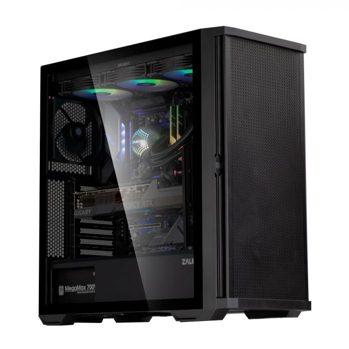 Корпус Zalman Z10 без БЖ, 2xUSB3.0, 1xUSB Type-C, 3x140мм, 1x120мм, VGA 395мм, LCS ready, TG Side Panel, EATX, чорний