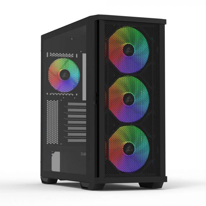 Корпус Zalman Z10 Plus без БЖ, 2xUSB3.0, 1xUSB Type-C, 3x140мм ARGB, 1x120мм ARGB, VGA 395мм, LCS ready, TG Side Panel, EATX, чорний