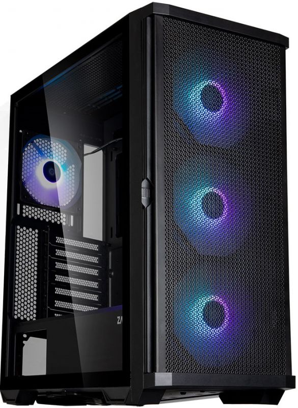 Корпус Zalman Z10 Plus без БЖ, 2xUSB3.0, 1xUSB Type-C, 3x140мм ARGB, 1x120мм ARGB, VGA 395мм, LCS ready, TG Side Panel, EATX, чорний