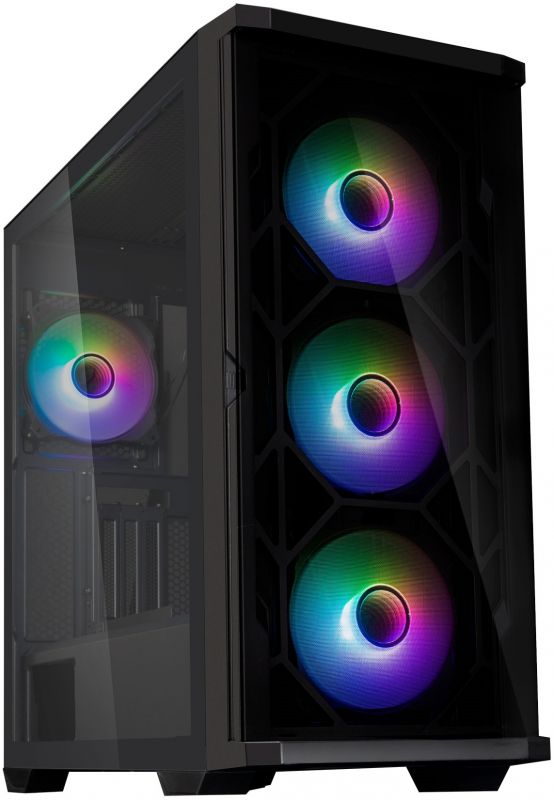 Корпус Zalman Z10 Duo без БЖ, 2xUSB3.0, 1xUSB Type-C, 3x140мм ARGB, 1x120мм ARGB, VGA 395мм, LCS ready, TG Side Panel, EATX, чорний