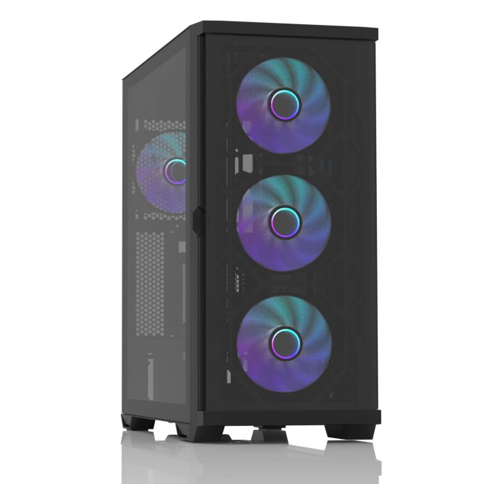 Корпус Zalman Z10 Duo без БЖ, 2xUSB3.0, 1xUSB Type-C, 3x140мм ARGB, 1x120мм ARGB, VGA 395мм, LCS ready, TG Side Panel, EATX, чорний