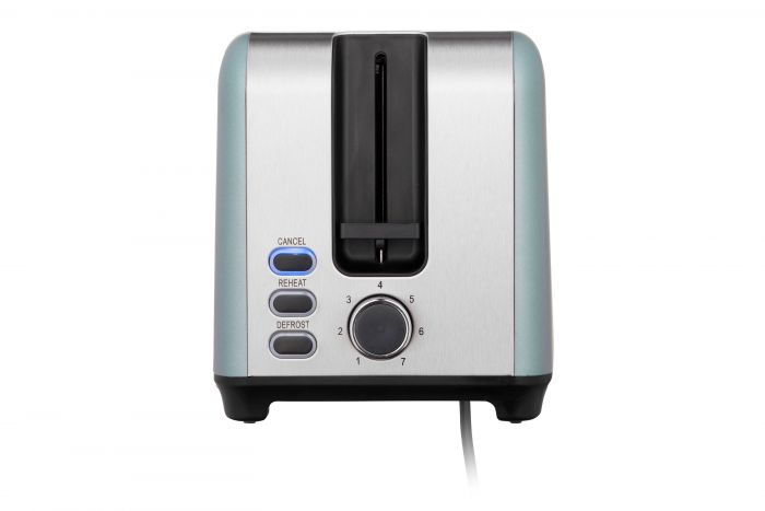 Тостер ARDESTO Mint Harmony 800Вт, метал, м'ятно-сріблястий