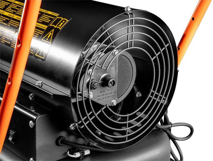 Теплова гармата дизель/гас Neo Tools, прямого нагріву, 30кВт, 420м2, 750м3/год, колеса, IPX4, чорний, 19.50кг