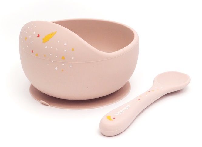 Набір посуду Oribel Cocoon миска та ложка, рожевий