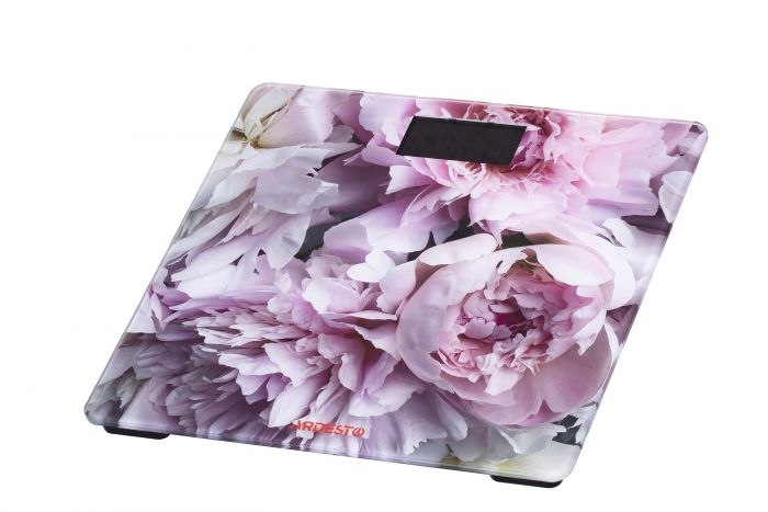 Ваги Ardesto підлогові Peonies, 150кг, AAAx2 в комплекті, скло, багатокольорові