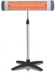 Обігрівач інфрачервоний UFO фламентін, 28м2, 2300Вт, мех. упр-ння, ун. монтаж, + ніжка, сірий/чорний