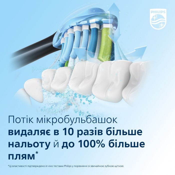 Щітка зубна електр. Philips, Sonicare DiamondClean 9000 Series, 62т. колив/хв, насадок-1, футляр, Bluetooth, чорний