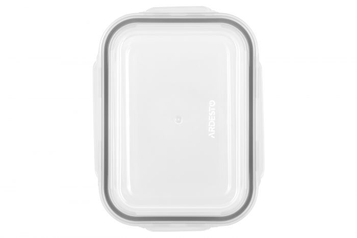 Контейнер для зберігання харчових продуктів Ardesto Gemini, 1л, боросилікатне скло, пластик, прямокутний, прозорий