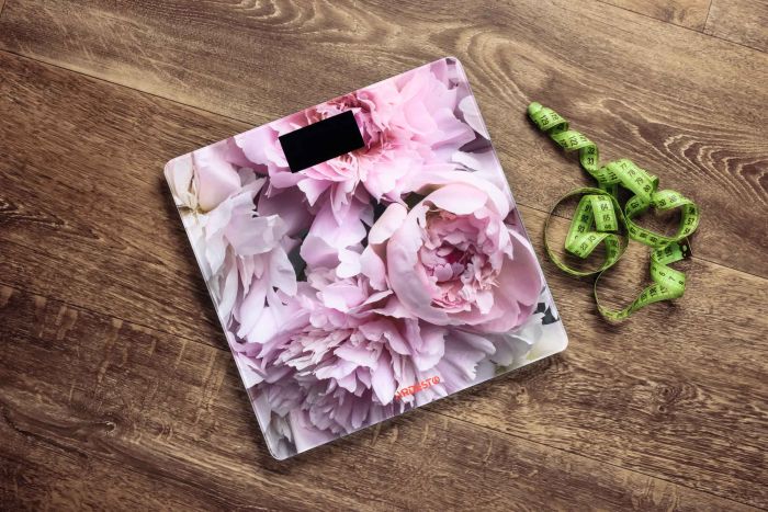 Ваги Ardesto підлогові Peonies, 150кг, AAAx2 в комплекті, скло, багатокольорові