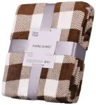Плед Ardesto Flannel, 160х200см, 100% поліестер, клітинка, бежевий