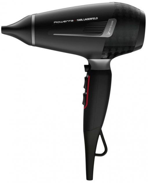 Фен Rowenta x Karl Lagerfeld K/Pro Stylist, 2200Вт, 3 режими, іоніз-я, дифузор, 2 концентратора, хол. обдув, чорний