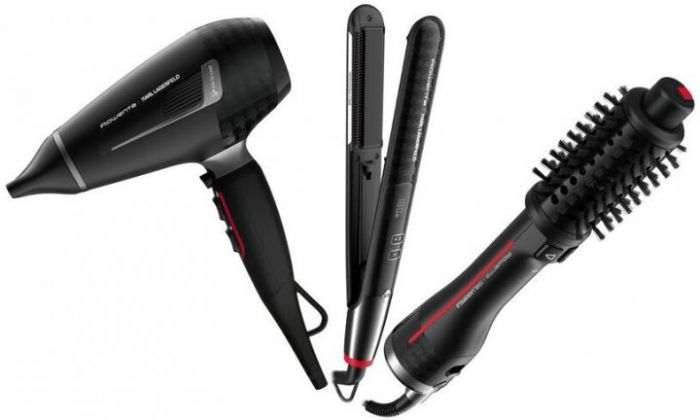 Фен Rowenta x Karl Lagerfeld K/Pro Stylist, 2200Вт, 3 режими, іоніз-я, дифузор, 2 концентратора, хол. обдув, чорний