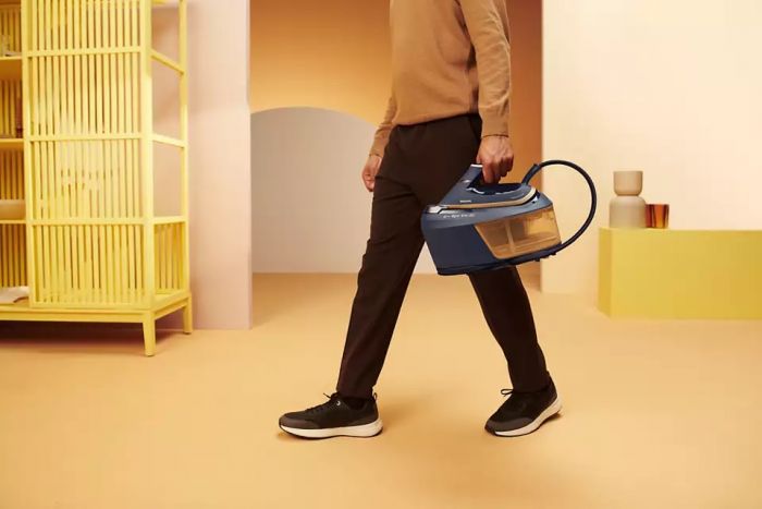 Праска-парогенератор Philips PerfectCare 6000 Series, 2400Вт, 1800мл, паровий удар -600гр, постійна пара - 130гр, нерж. сталь, синьо-золотий