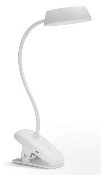 Лампа настільна з акумулятором Philips Donutclip 3Вт 4000K 1200мАг USB-A білий